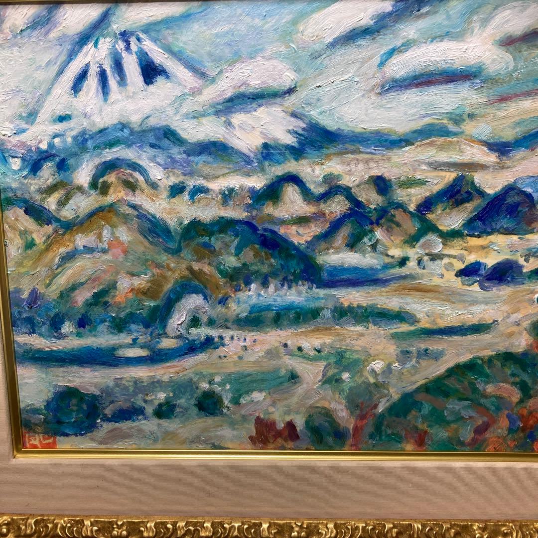 値下げ　梅原龍三郎の富士の油彩画模写