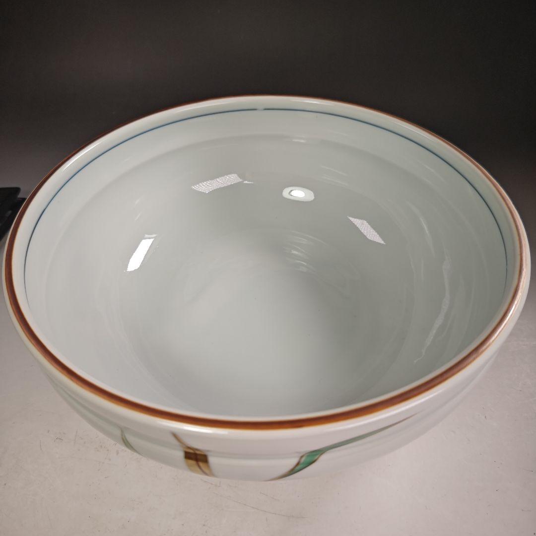 ウ245 水指『洞華造』『色絵芦　平水指　共箱』茶道具　塗蓋