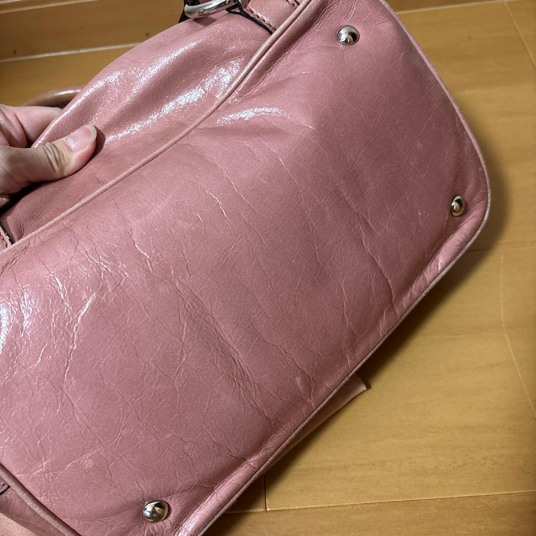 miu miu ピンク ハンドバッグ RN0685