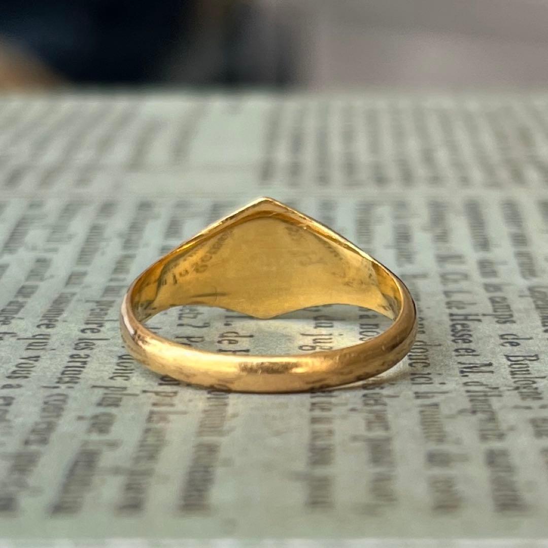 Special 超希少　英国　イギリス　アンティーク　22金　シグネットリング