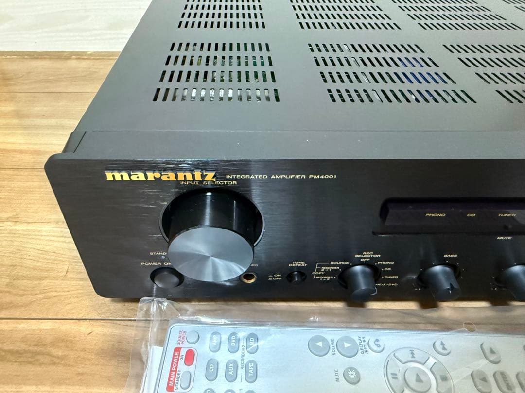未使用に近いmarantz PM4001 プリメインアンプ元箱、リモコン有り