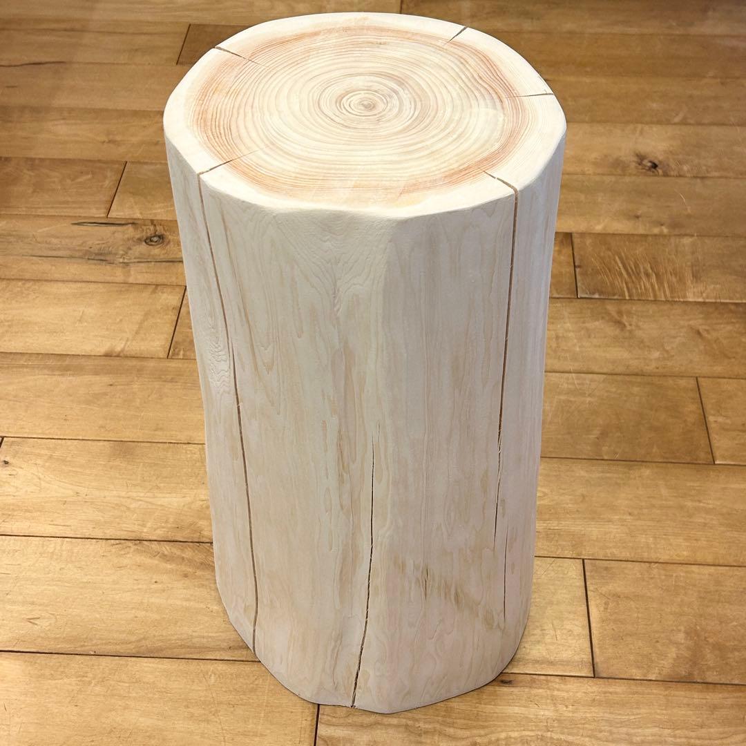 檜　丸太　椅子　スツール　No.1066