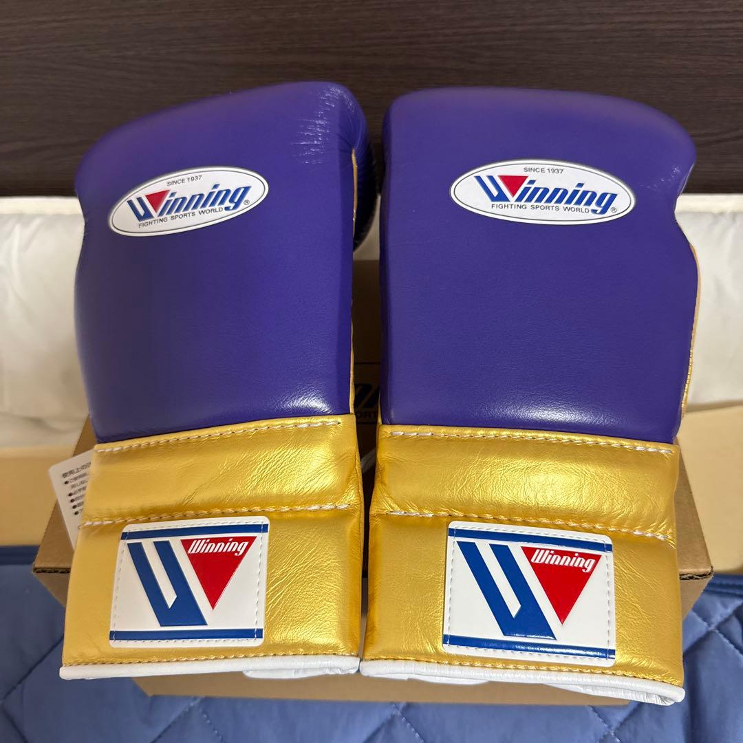 ウイニング winning ボクシンググローブ　14オンス　紫/金