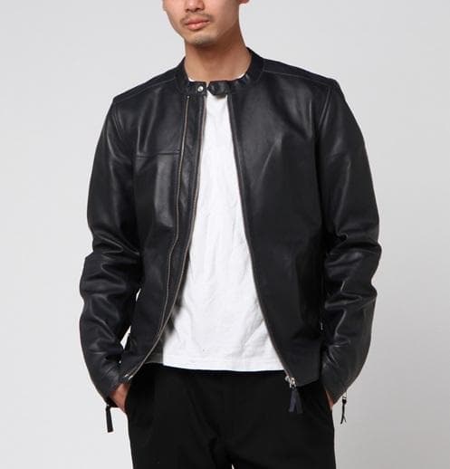 Pretty Green Wジップ バイカー レザージャケット 6万6000円