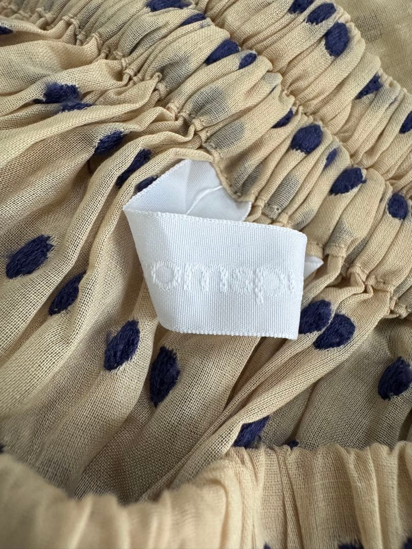 ホームスパン homspun スカート ドット柄 ペチコート付