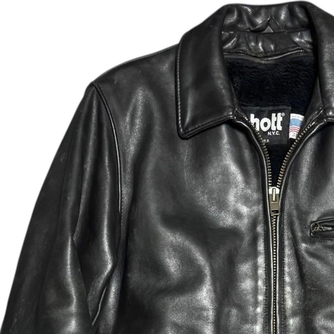Schott 米国製 AT101 ボアライナー付 ライダースジャケット 38