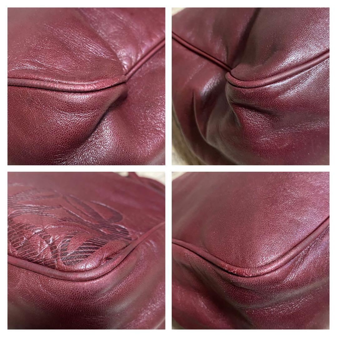 本物☆ロエベ アナグラム柄 ナッパレザー ワンショルダーバッグ ミニハンドバッグ