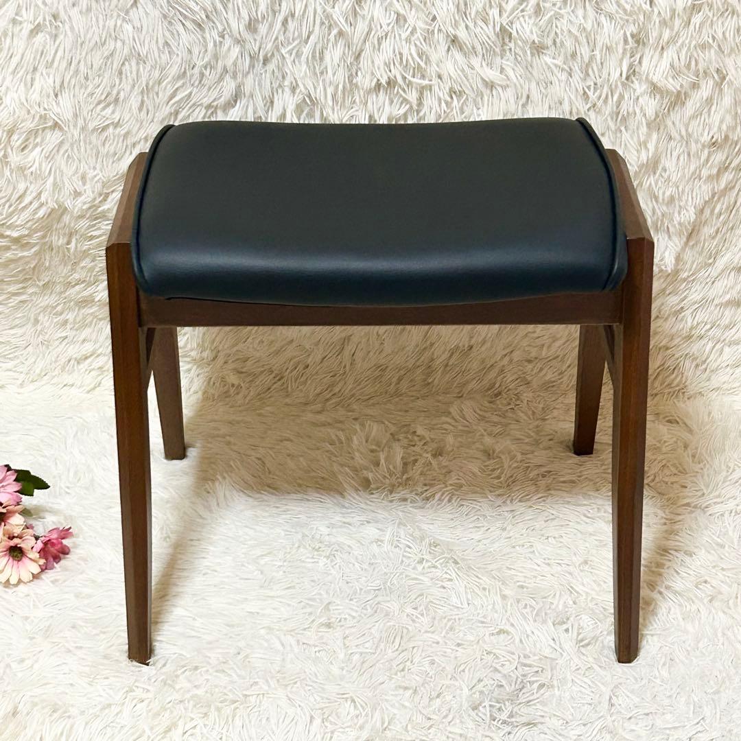 【美品】【2脚】ニトリ スツール ロレイン 3 白 黒 オットマン 椅子 チェア