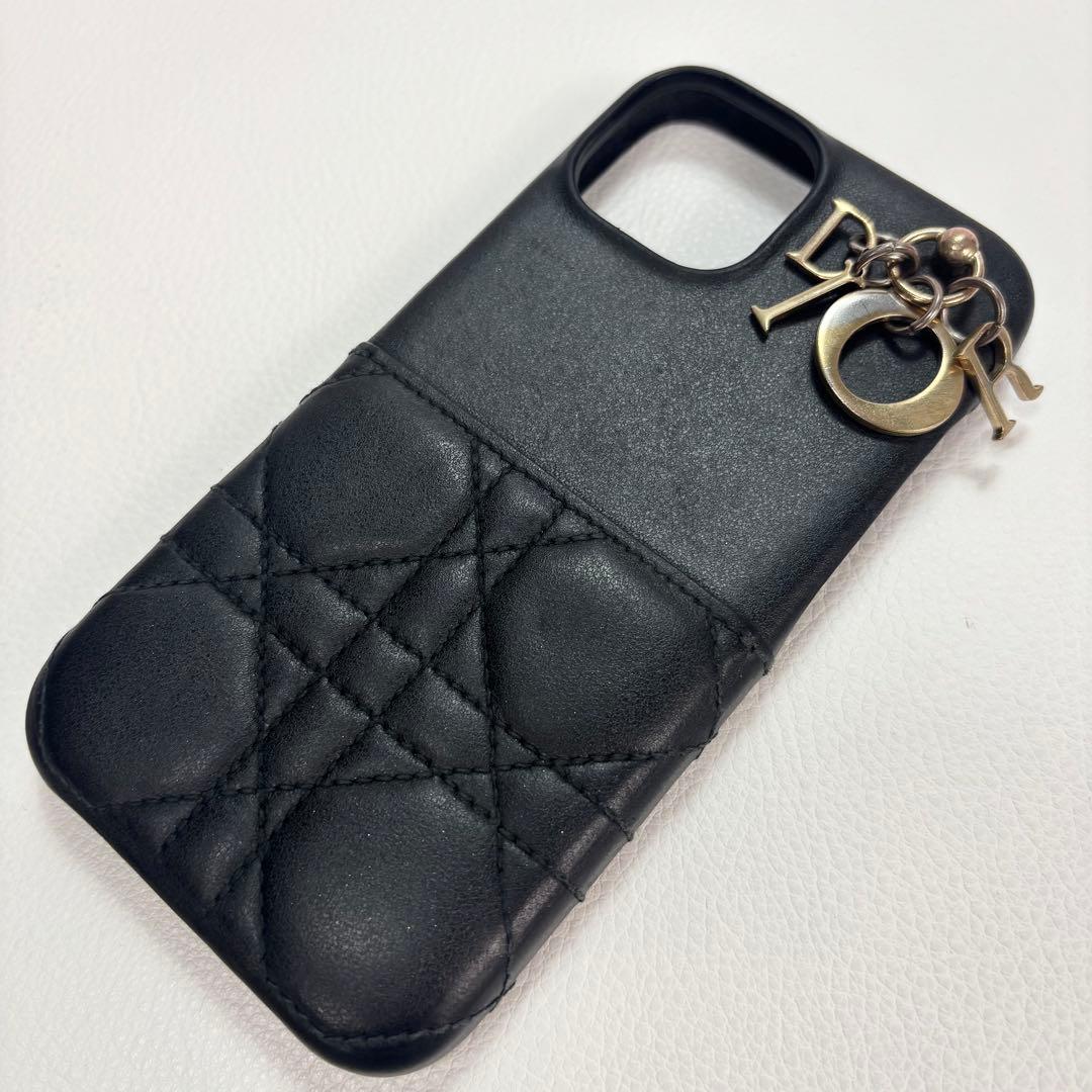 【美品】ディオール　カナージュ　iPhone14Pro スマホケース　ブラック