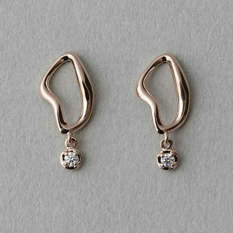 未使用✨️ ete エテ ビジューピアス 現行品 1p ダイヤ ミストピンク