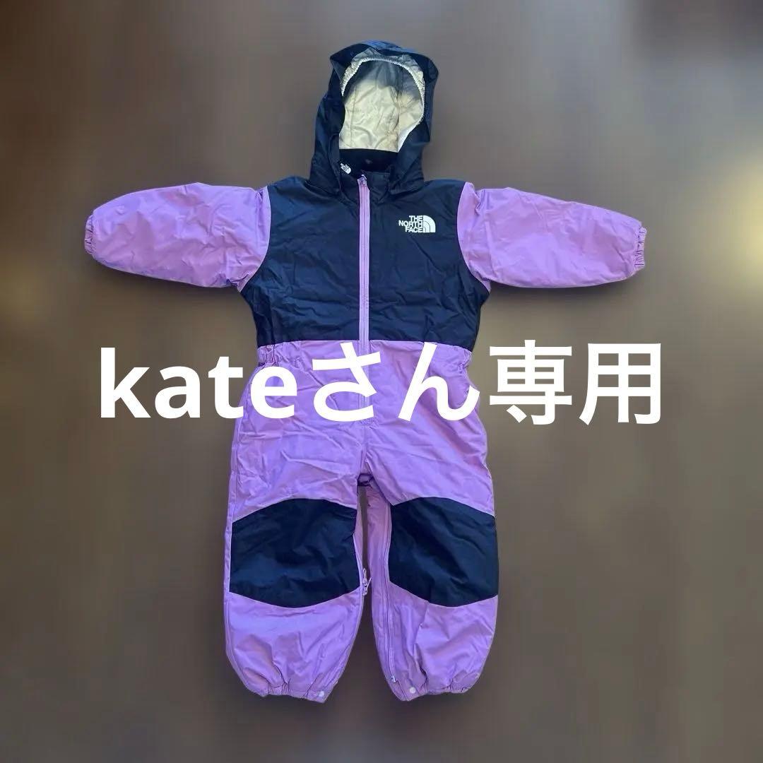 子ども用　ノースフェイスアウター　90 パープル×ブラック