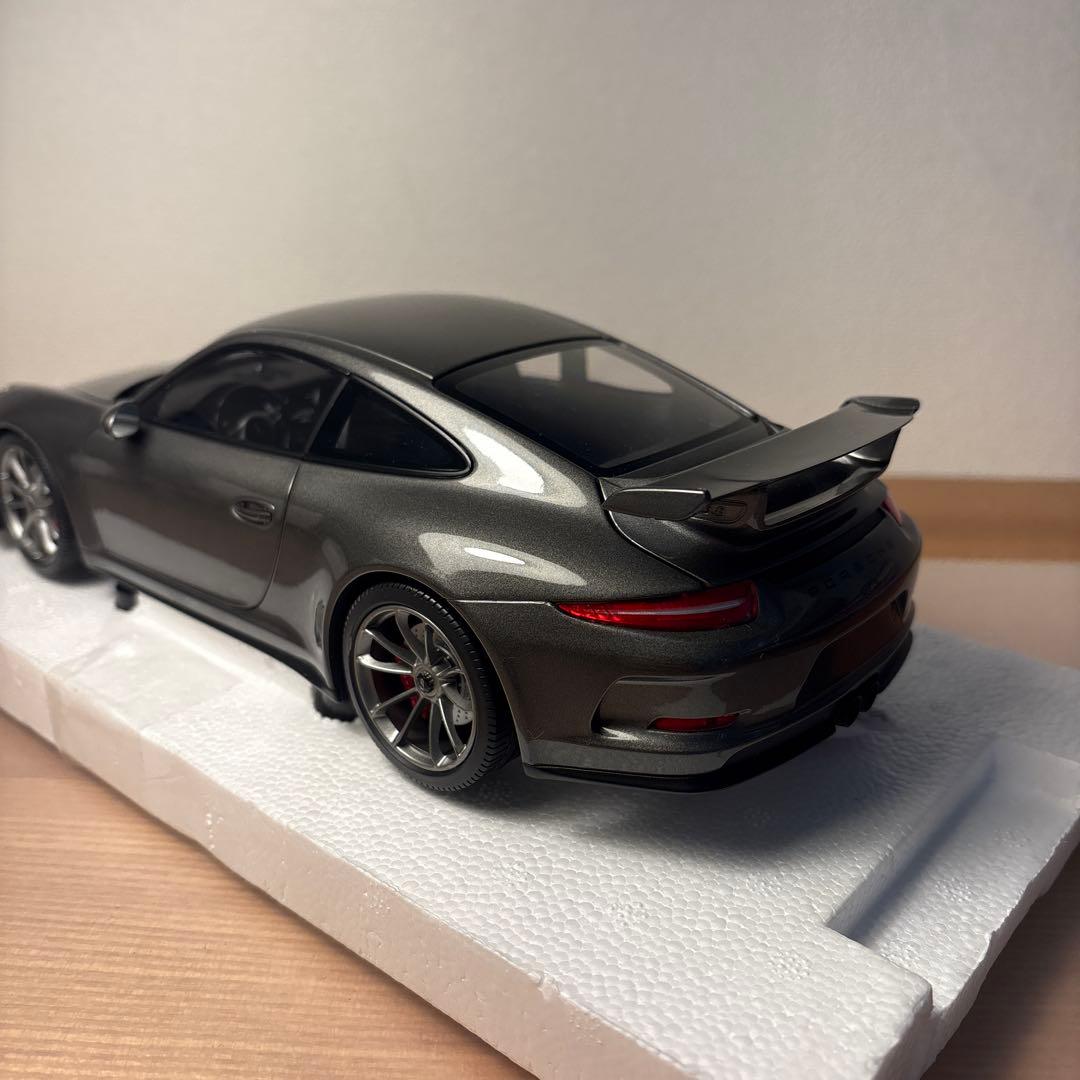 ミニチャンプス　ポルシェ911 991 GT3 1/18 ミニカー　グレー