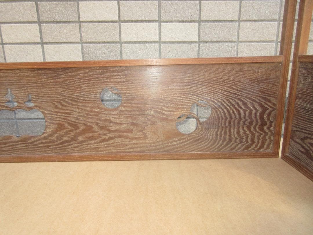 送料込【逢絢亭】茶道具 風炉先 女桑 つぼつぼ桐透かし 木製 紙箱入り