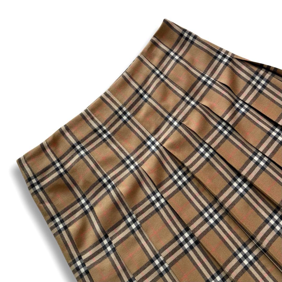 バーバリーロンドン ノバチェック プリーツスカート ベルト 大きいサイズ 15号