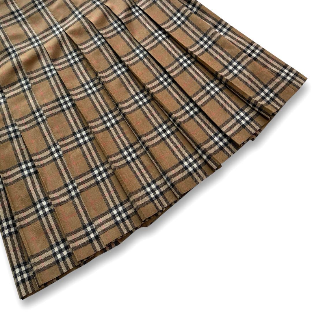 バーバリーロンドン ノバチェック プリーツスカート ベルト 大きいサイズ 15号