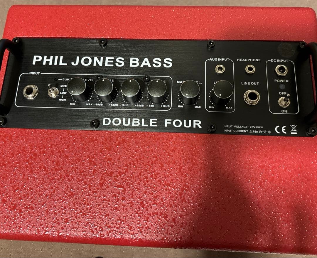 PJB Double Four Red BG-75 小型ベースアンプ ケース付き