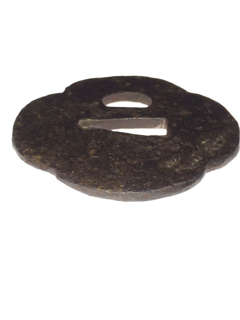 S6松紋木瓜形鉄鍔 木箱付 武具・刀装具