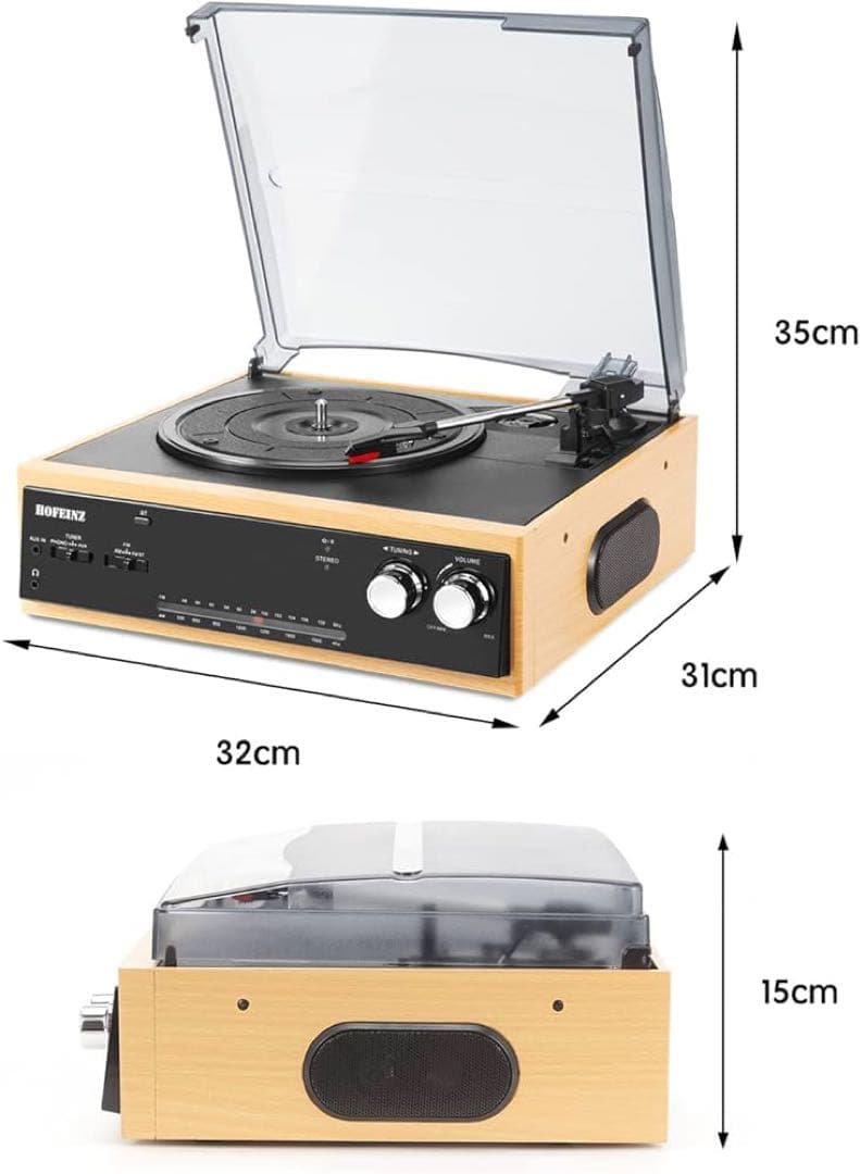 スピーカー Bluetooth ラジオ レコードプレーヤー