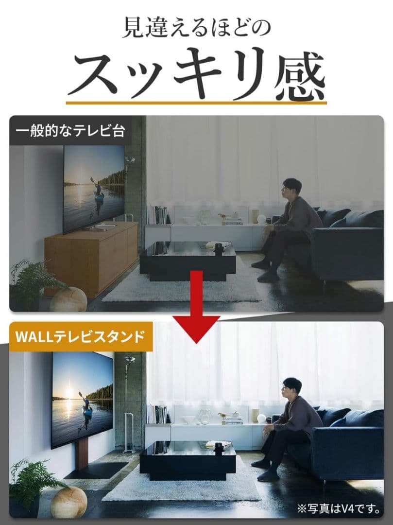 WALL 壁寄せテレビスタンド WALLウォール V2 ロータイプEQUALS