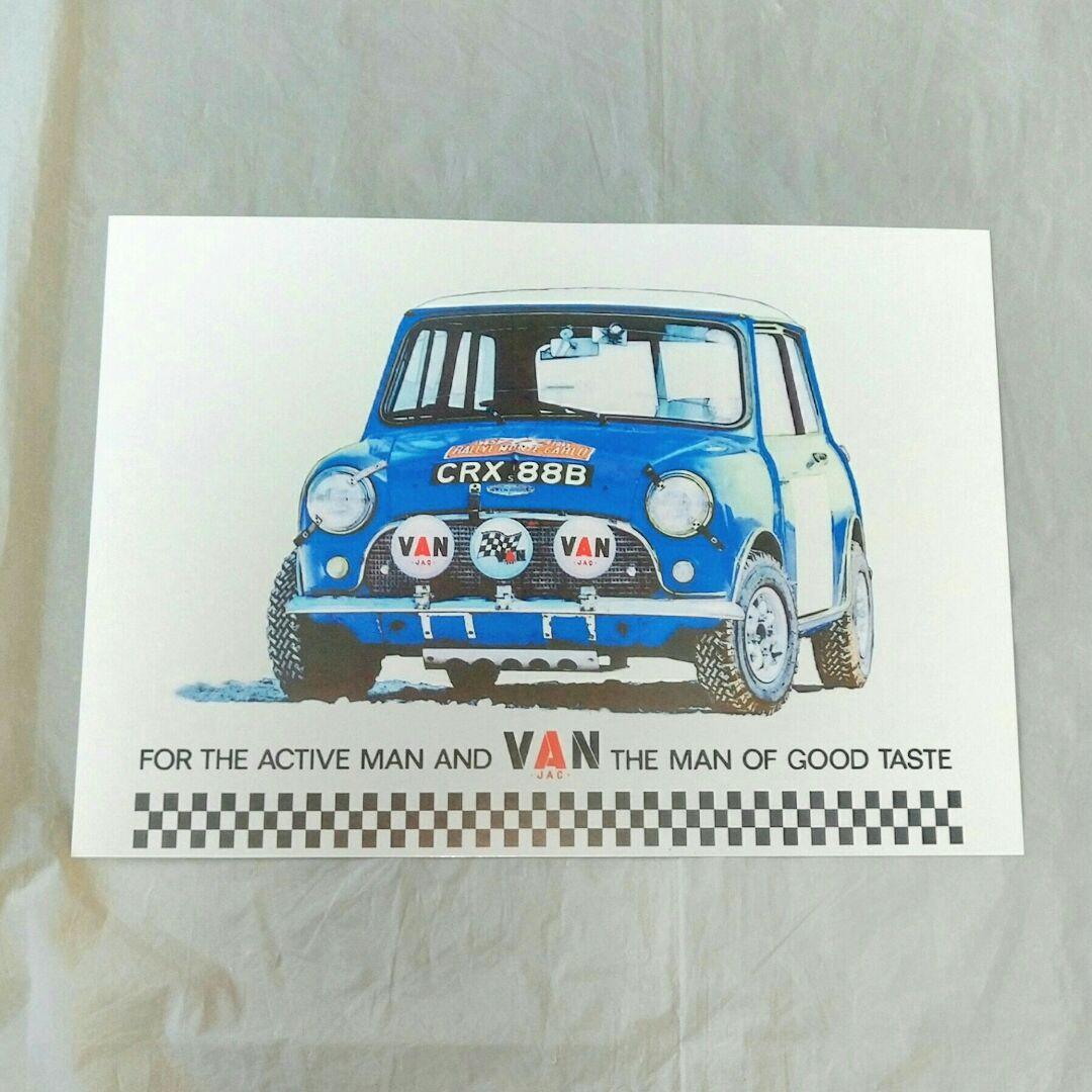 ヴァンヂャケット  アートポスター  非売品    ミニクーパー／未使用　①