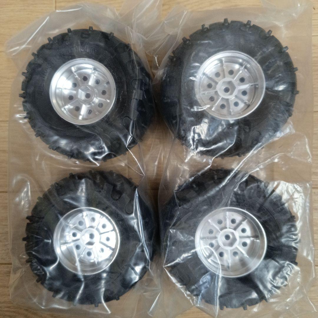 タミヤイベント会場限定品パープルメッキホイール付きモンスタースパイクタイヤセット