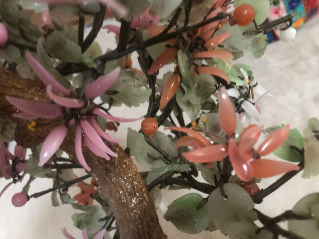 ガラス細工　玉石盆栽　フラワーベース　インテリア　置き物　植木　盆栽　豪華