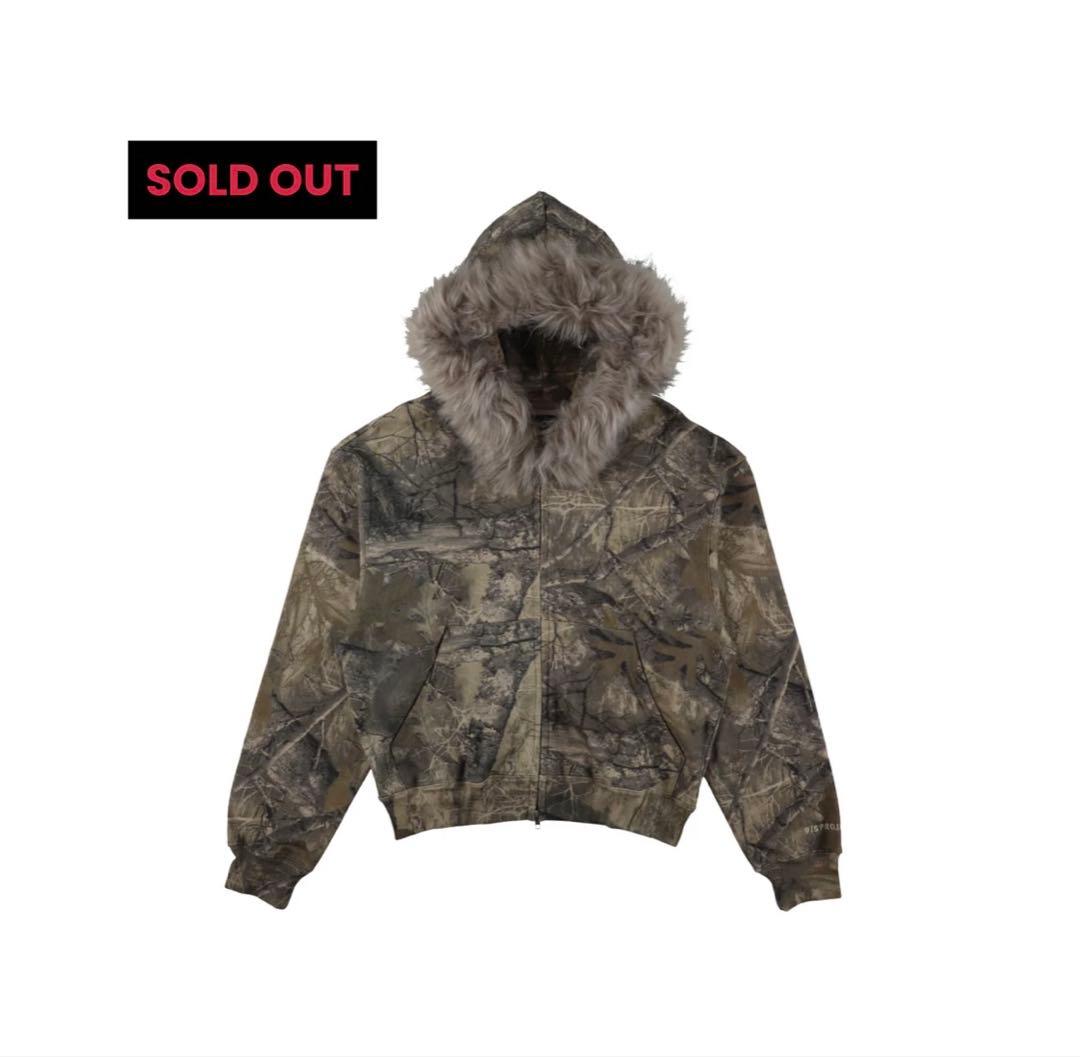 トップス 9/S PROJECT FUR ZIP HOODIE - REALTREE M