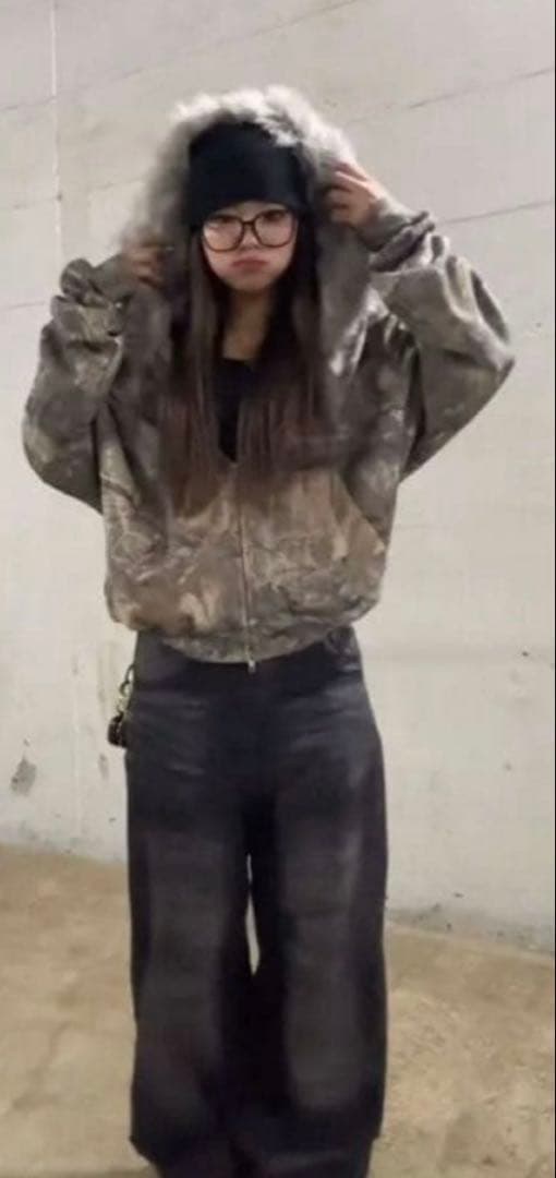 トップス 9/S PROJECT FUR ZIP HOODIE - REALTREE M