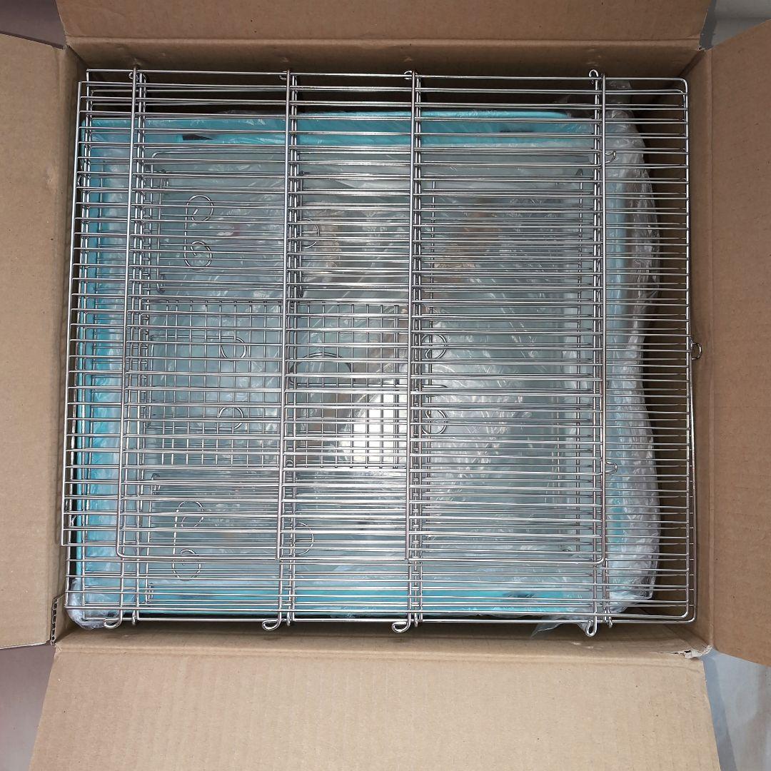 新品未使用 HOEI ステンレス製鳥かご 35手のり ブルー