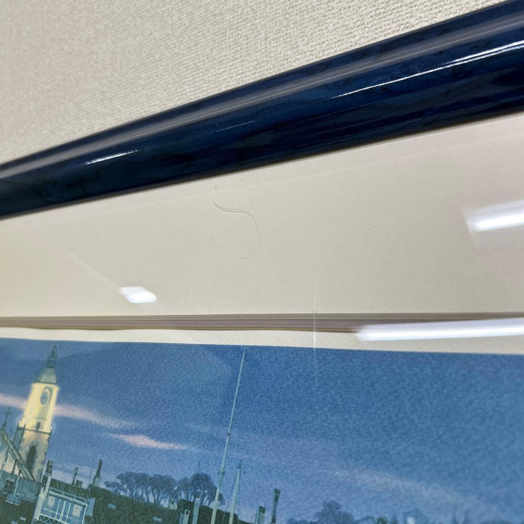 【真作】笹倉鉄平サントロペ　36×90cm 額64×118cm