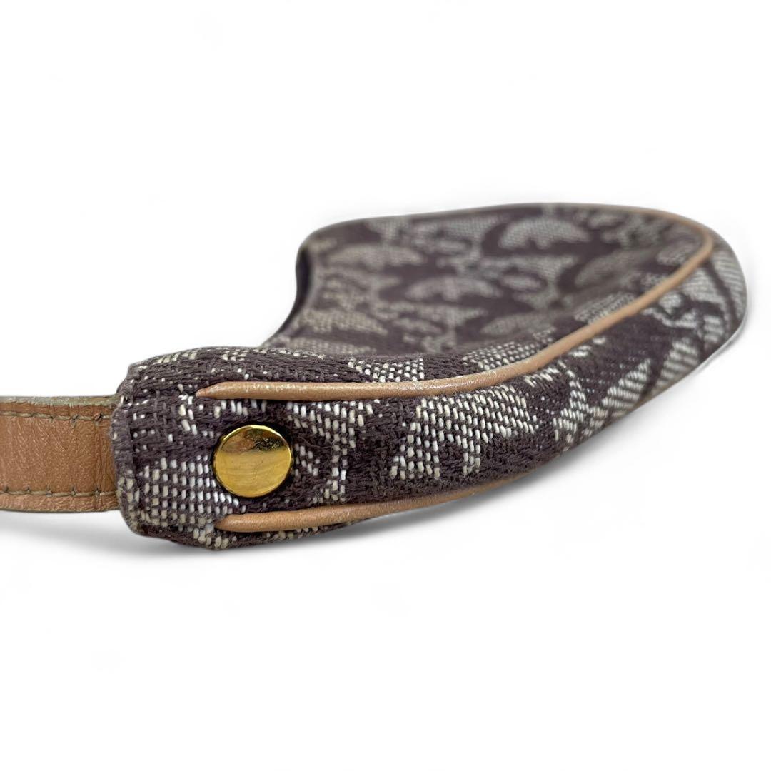 クリスチャンディオール　トロッター　サドル　ケース　ゴールド金具　ブラウン