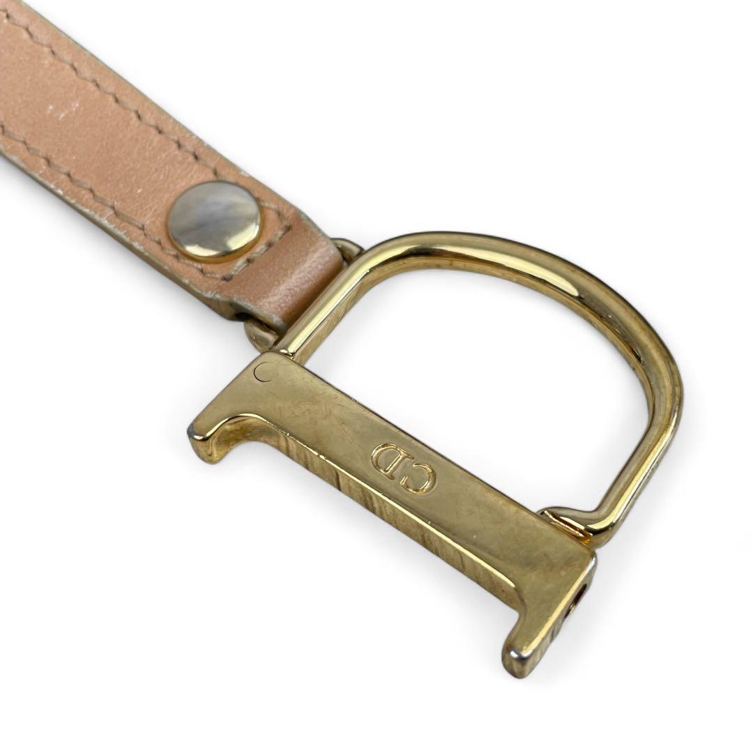 クリスチャンディオール　トロッター　サドル　ケース　ゴールド金具　ブラウン