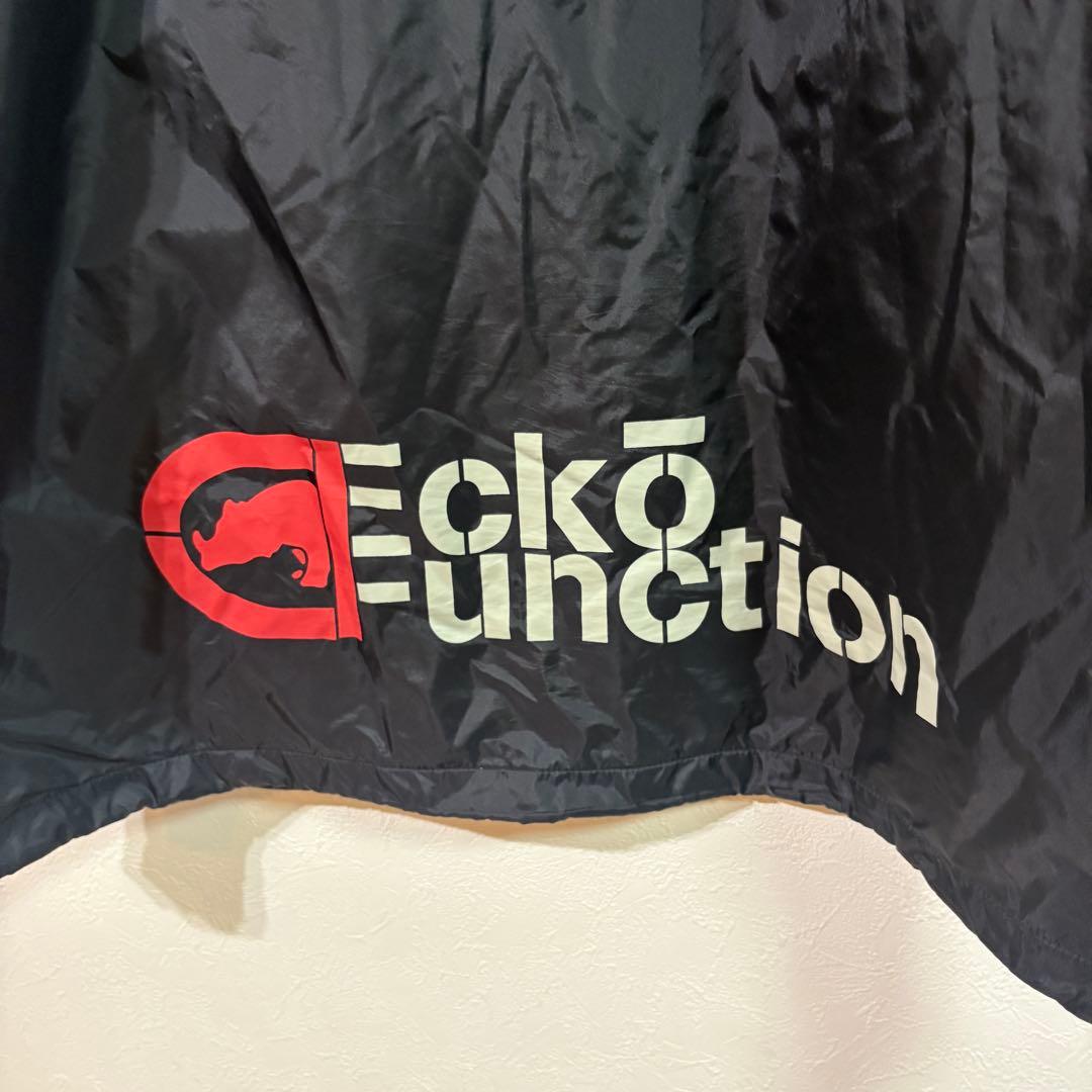 【ECKO UNLTD】ラインロゴ　ウインドブレーカー上下セット　メンズＸＬ　黒