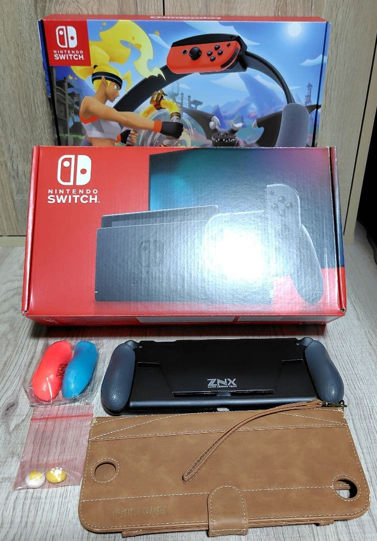 Switch本体 (グレー/SDカード128付き)＋ リングフィット 他オマケ有