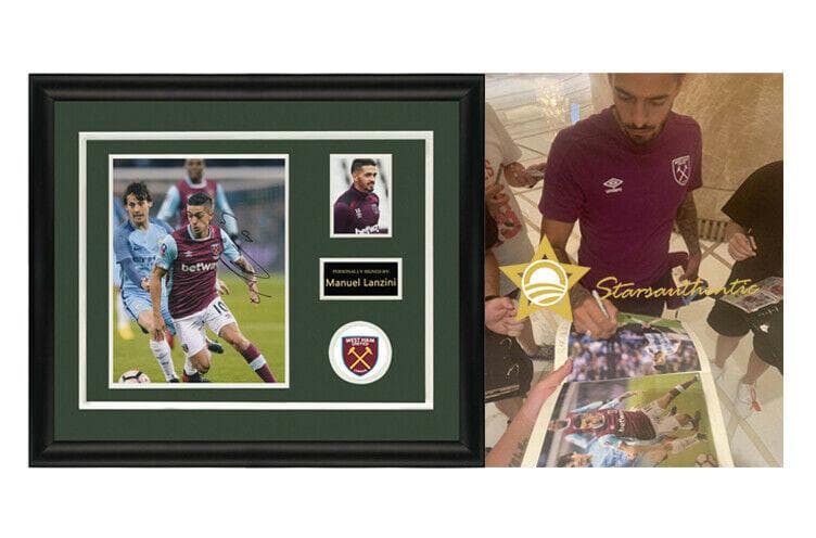 直筆サイン入り写真 マヌエル・ランシニ ウェストハム・ユナイテッドF SA鑑定済