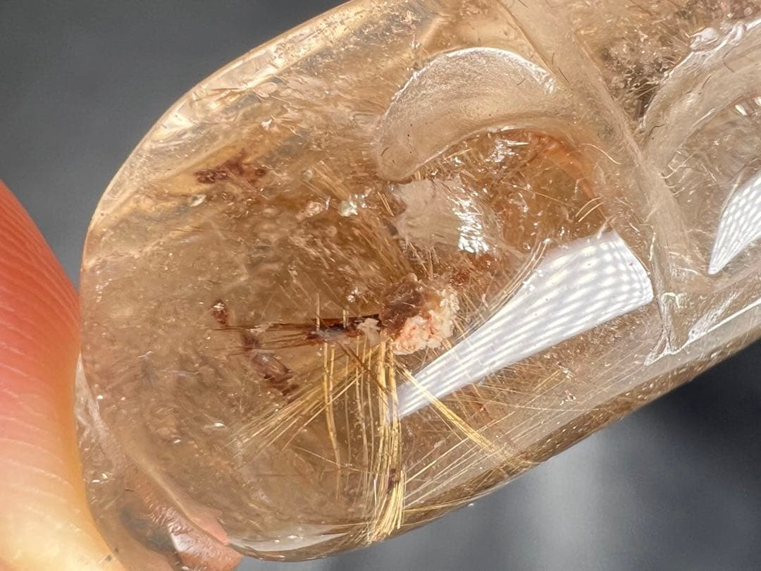 0623124  天然ルチルクォーツ貔貅ストラップ20.5*33.2ミリ