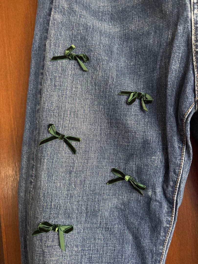 GO TO HOLLYWOOD リボン　デニム　パンツ　02 美品