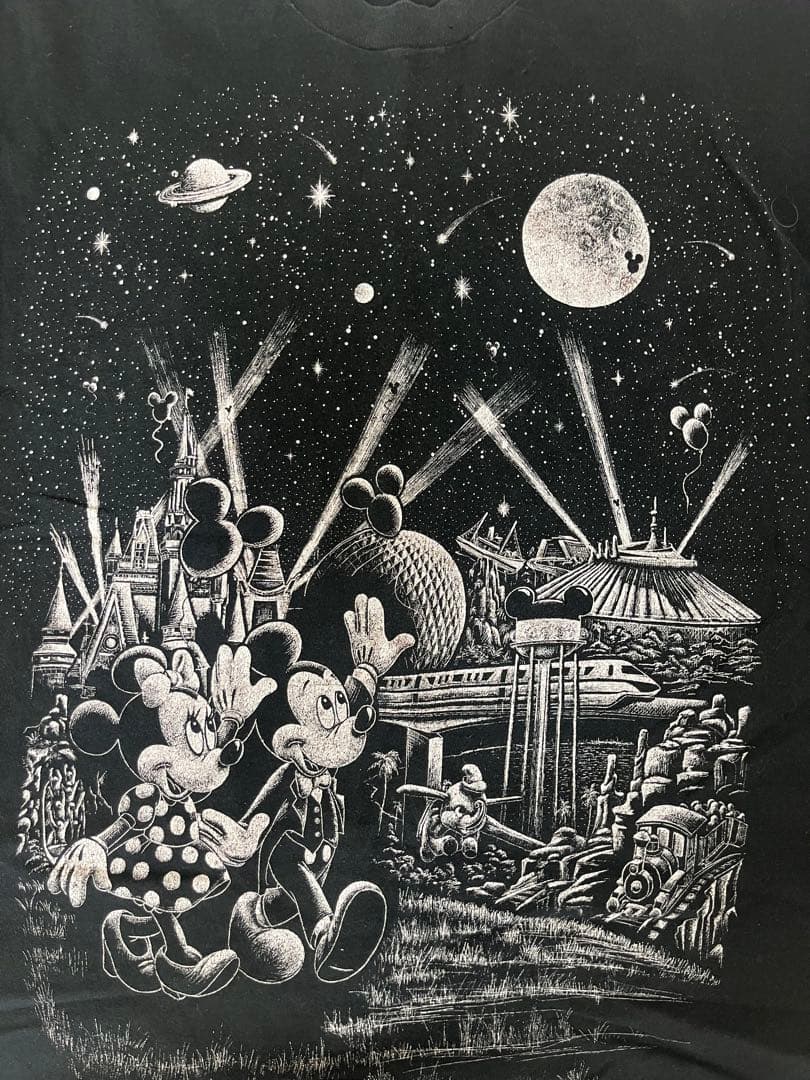 90s USA製 ミッキー ヴィンテージ Tシャツ XL相当 ブラック