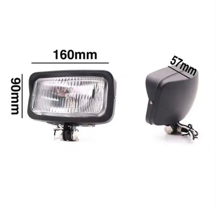 2個 スクエア ヘッドライト ビンテージ チョッパー ハーレー アメリカン