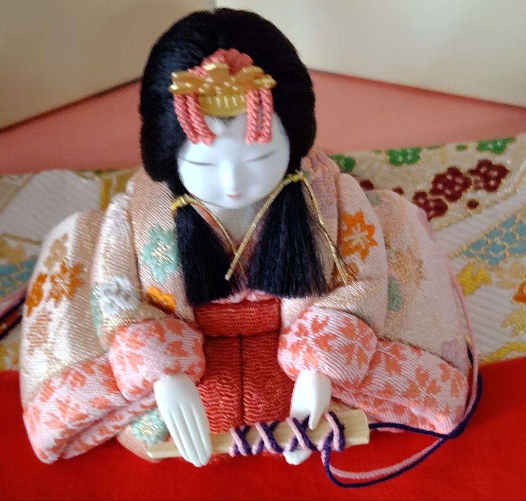 「さくらさくら 」コンパクト 小さな 木目込み親王飾り　雛人形 　一秀作　雛祭り
