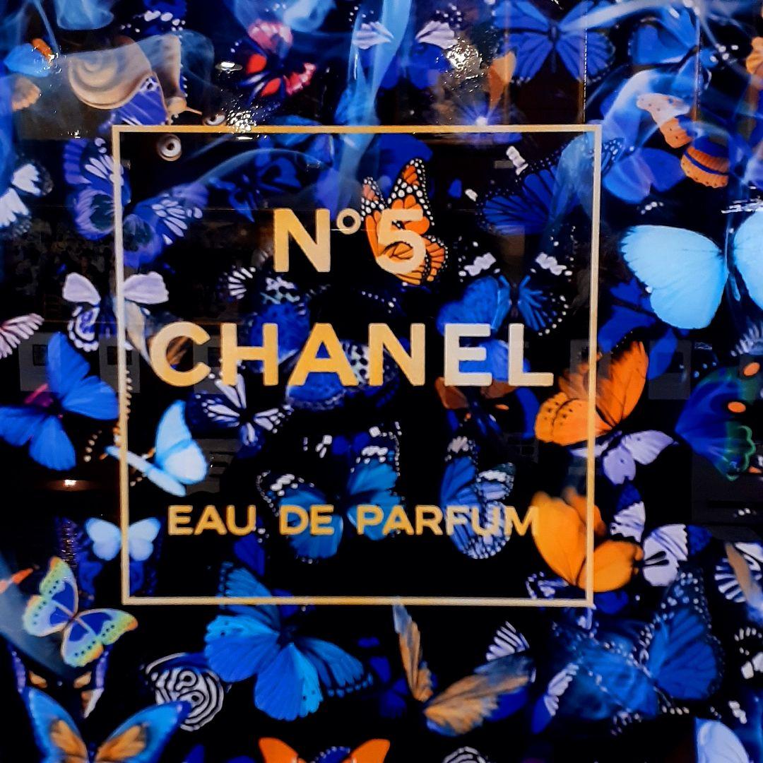 輸入雑貨　特殊強化ガラスアート　『CHANEL』　ミラーアート　60×120cm