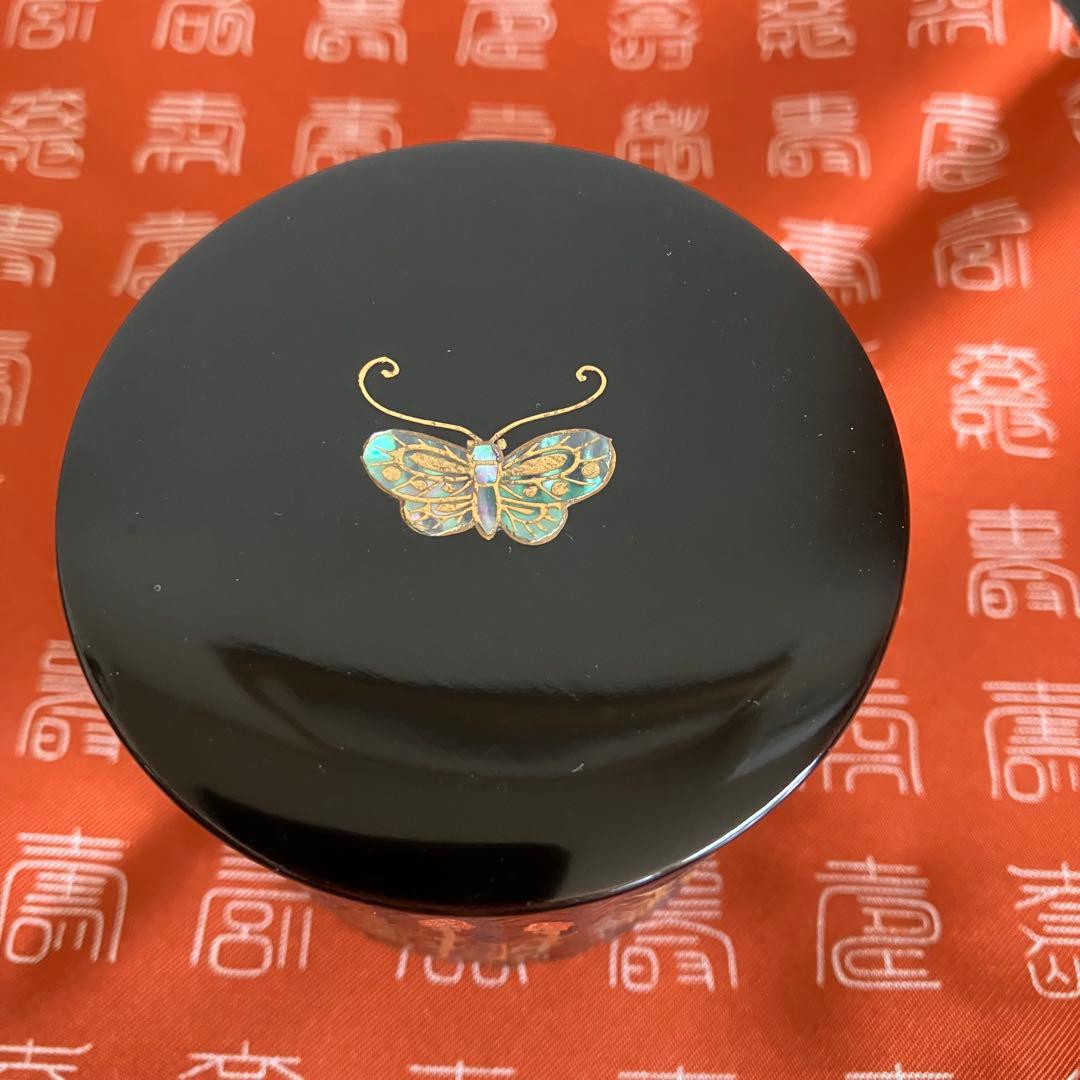 最終お値下げ 塗師 辻石斎 春野蒔絵 籠棗 茶道具 共布 共箱