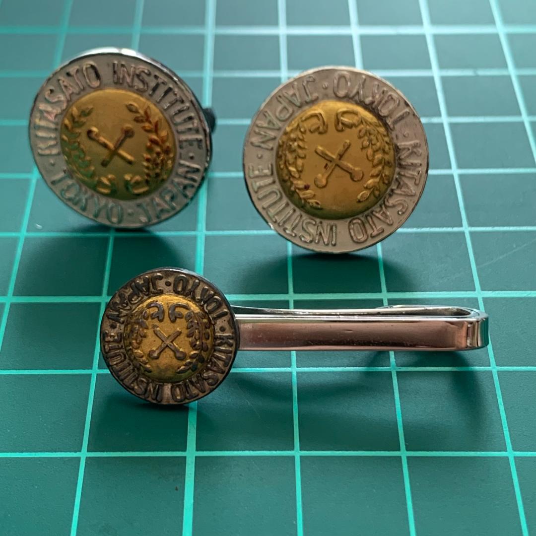 北里研究所のメダル2種とKITASATO 純銀　カフスネクタイピン　まとめセット