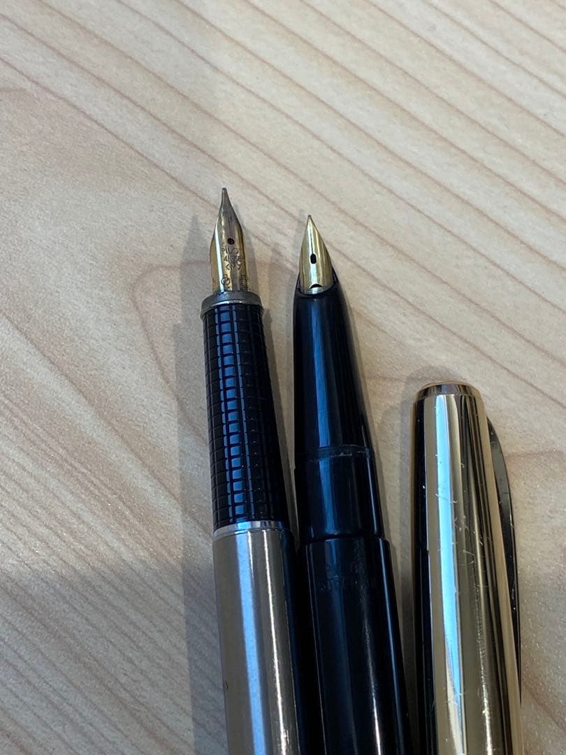 万年筆2本と14Kニブまとめ売り　全て金、ゴールド14K 585刻印あり