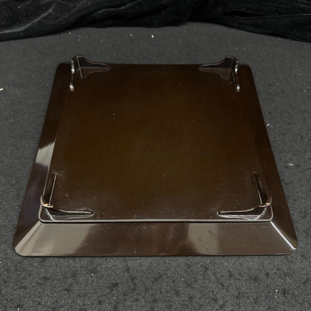 輪島塗り　時代蒔絵盆 竹雀 漆芸 脚付膳　足付き膳　　お膳台　五枚　共箱