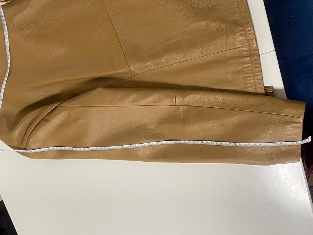 8月末価格❣️ BANANA REPUBLIC ベージュレザーライダースジャケット