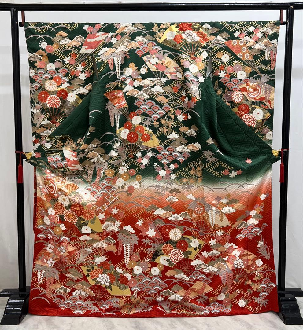 振り袖　フルセット　別誂長襦袢付　成人式　 金彩加工　刺繍入り　632