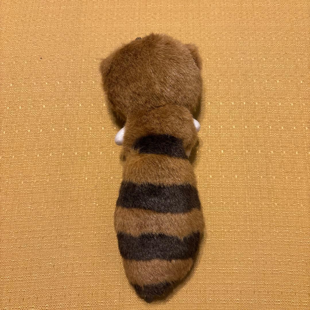 ハローキティ しっぽ倶楽部 ぬいぐるみ型キーホルダー アライグマ