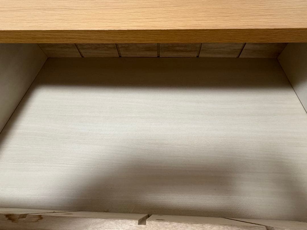 木製テレビ台 ガラス扉付き/無垢材