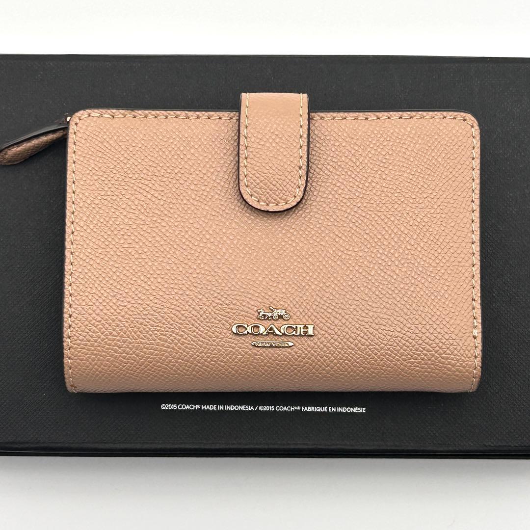 ✨美品✨ COACH コーチ 二つ折り財布 ベージュ 折り財布